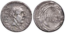 ROMANE REPUBBLICANE - POSTUMIA - D. Postumius Albinus Bruti f. (48 a.C.) - Denario B. 14; Cr. 450/3b-c (AG g. 3,67)
BB