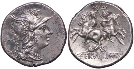 ROMANE REPUBBLICANE - SERVILIA - C. Servilius M. f. (136 a.C.) - Denario B. 1; Cr. 239/1 (AG g. 3,9) Ottimo esemplare
qFDC