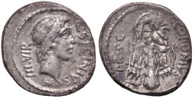 ROMANE REPUBBLICANE - SICINIA - Q. Sicinius e C. Coponius (49 a.C.) - Denario B. 1; Cr. 444/1 (AG g. 3,95)
SPL+