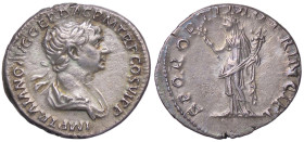 ROMANE IMPERIALI - Traiano (98-117) - Denario C. 484 var. (AG g. 3,23)
qSPL/SPL