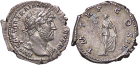 ROMANE IMPERIALI - Adriano (117-138) - Denario C. 1153; RIC 100 (AG g. 3,27)
bello SPL