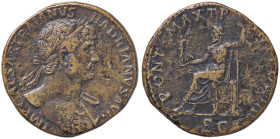 ROMANE IMPERIALI - Adriano (117-138) - Sesterzio C. 1185; RIC 561 (AE g. 25,05)
BB+