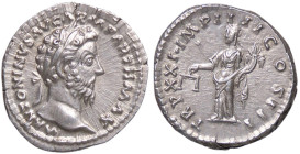 ROMANE IMPERIALI - Marco Aurelio (161-180) - Denario C. 882; RIC 171 (AG g. 3,54)
SPL