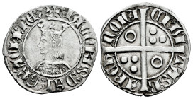 The Crown of Aragon. Jaime II (1291-1327). Croat. Barcelona. (Cru C.G-2153a var). (Cru V.S-336.1 var). Anv.: + JACOBIS ⁑ DEI (two rosettes) GRACIA ⁑ R...