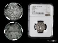 The Crown of Aragon. Ferdinandus I of Napoles (1458-1494). Coronato. Naples. (Cni-431). (Mir-67). Ag. 3,96 g. Slabbed by NGC as AU 55 (Top Pop), the b...