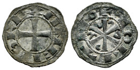 Kingdom of Castille and Leon. Alfonso VI (1073-1109). Dinero. Toledo. (Bautista-3). Ve. 1,08 g. Surface rust. Minor crack. Choice VF. Est...50,00. 
...