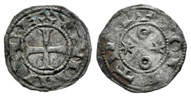 Kingdom of Castille and Leon. Alfonso VI (1073-1109). Obol. Toledo. (Bautista-10.2). Ve. 0,27 g. VF. Est...60,00. 

Spanish description: Reino de Ca...