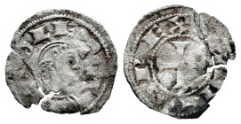 Kingdom of Castille and Leon. Alfonso I (1109-1126). Obol. Toledo. (Bautista-28). (Imperatrix-A8:20.2 como Alfonso VIII). Anv.: TOLETA. Bust right. Re...