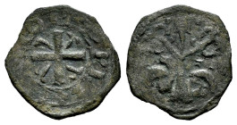 Kingdom of Castille and Leon. Alfonso IX (1188-1230). Obol. (Bautista-251). Ve. 0,53 g. Pelleted mintmark. VF. Est...70,00. 

Spanish description: R...