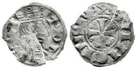 Kingdom of Castille and Leon. Sancho III (1157-1158). Dinero. Toledo. (Bautista-259). (Imperatrix-S3:1.6). Anv.: ToL◦ - ETA. Rev.: ◦ SANCIVS REX. Ve. ...