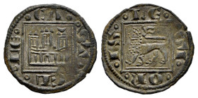Kingdom of Castille and Leon. Alfonso X (1252-1284). Obol. (Bautista-418). Ve. 0,51 g. Crescent over the right tower. Almost XF. Est...50,00. 

Span...