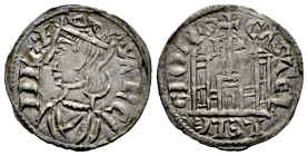Kingdom of Castille and Leon. Sancho IV (1284-1295). Cornado. Burgos. (Bautista-427). Ve. 0,78 g. B and star above the castle´s towers. Almost XF. Est...