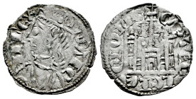 Kingdom of Castille and Leon. Sancho IV (1284-1295). Cornado. Burgos. (Bautista-427). Ve. 0,75 g. B and star above the castle´s towers. Choice VF. Est...