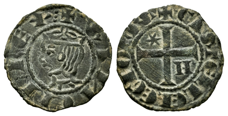 Kingdom of Castille and Leon. Sancho IV (1284-1295). Seisen or Meaja Coronada. M...