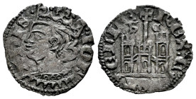 Kingdom of Castille and Leon. Juan I (1379-1390). Cornado. Segovia. (Bautista-749). Ve. 0,59 g. S - E above the castle. Scarce. VF. Est...35,00. 

S...