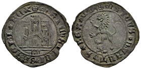 Kingdom of Castille and Leon. Henry IV (1399-1413). 1 maravedi. Segovia. (Bautista-973 var). Anv.: + ENRICVS ✿ DEI ✿ GRACIA ✿ RE. Rev.: + ENRICVS ✿ ⅁U...