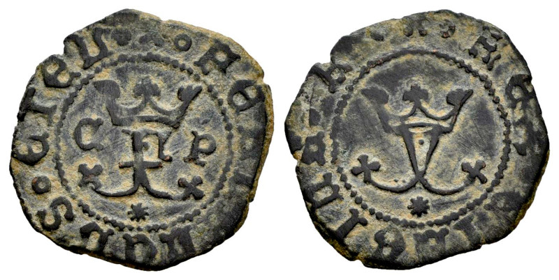 Catholic Kings (1474-1504). Blanca. Cuenca. P. (Cal-Unlisted). (Rs-531). Anv.: X...