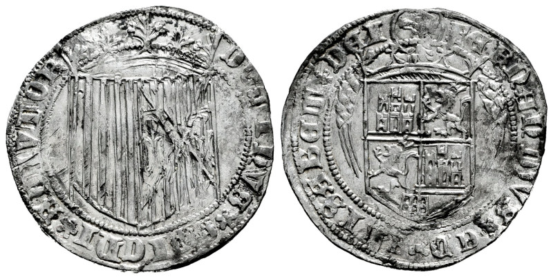 Catholic Kings (1474-1504). 1 real. Segovia. (Cal-376). Ag. 3,35 g. Before the P...