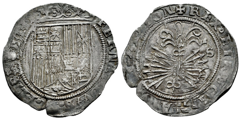 Catholic Kings (1474-1504). 1 real. Sevilla. (Cal-408). Ag. 3,34 g. S on reverse...