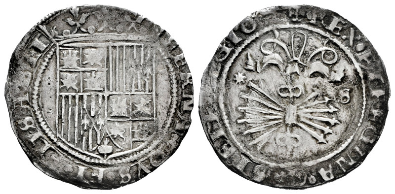 Catholic Kings (1474-1504). 1 real. Sevilla. (Cal-415). Ag. 2,86 g. S and star. ...