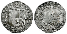 Catholic Kings (1474-1504). 1 real. Toledo. M. (Cal-468). Ag. 3,34 g. Shield between T - M. Toned. Choice VF. Est...100,00. 

Spanish description: F...