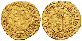 Ferdinand II (1479-1516). Double ducat. Valencia. (Cal-132). (Tauler-395 similar). Anv.: +FERDINANDVS x DI GRACIA x REX. Rev.: + VALENCIE x MAIORICARV...