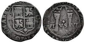 Charles-Joanna (1504-1555). 1 real. Mexico. O. (Cal-74). Ag. 2,53 g. Shield between M - O. Clipped. Choice F. Est...40,00. 

Spanish description: Ju...