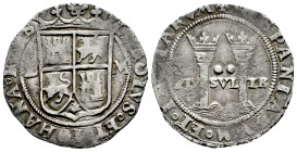 Charles-Joanna (1504-1555). 2 reales. Mexico. L-M. (Cal-102). Ag. 6,69 g. Weak strike. VF. Est...250,00. 

Spanish description: Juana y Carlos (1504...