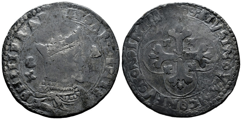 Philip II (1556-1598). 10 reales. ND. Cagliari. C/X-A. (Tauler-705). (Vti-397). ...