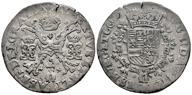 Albert and Elizabeth (1598-1621). 1 patagon. ND. Bruges. (Tauler-1717). (Vti-370...