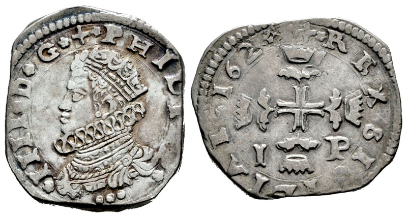 Philip IV (1621-1665). 3 tari. 1624. Messina. IP. (Tauler-2039). (Vti-135). (Mir...