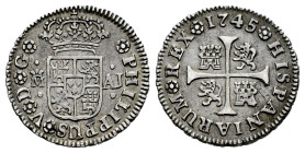 Philip V (1700-1746). 1/2 real. 1745. Madrid. AJ. (Cal-187). Ag. 1,51 g. Toned. Choice VF. Est...60,00. 

Spanish description: Felipe V (1700-1746)....