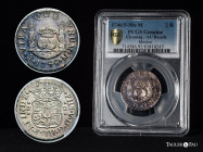 Philip V (1700-1746). 2 reales. 1746/5. Mexico. M. (Cal-835). Ag. Slabbed by PCGS as AU Details, Cleaned. Ex Stack's Bowers, January 2018 NYINC Auctio...