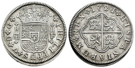 Philip V (1700-1746). 2 reales. 1721. Segovia. F. (Cal-954). Ag. 6,32 g. Almost XF. Est...180,00. 

Spanish description: Felipe V (1700-1746). 2 rea...