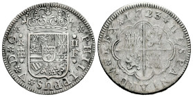 Philip V (1700-1746). 2 reales. 1723. Segovia. F. (Cal-958). Ag. 6,36 g. VF/Almost VF. Est...30,00. 

Spanish description: Felipe V (1700-1746). 2 r...