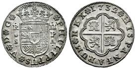 Philip V (1700-1746). 2 reales. 1732. Sevilla. PA. (Cal-988). Ae. 5,88 g. XF. Est...120,00. 

Spanish description: Felipe V (1700-1746). 2 reales. 1...