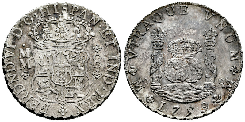 Ferdinand VI (1746-1759). 8 reales. 1759. Mexico. MM. (Cal-495). Ag. 26,73 g. Li...