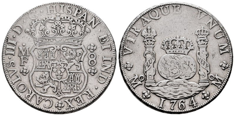 Charles III (1759-1788). 8 reales. 1764. Mexico. MF. (Cal-1087). Ag. 26,78 g. Mi...