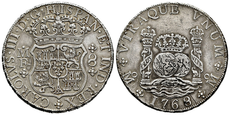 Charles III (1759-1788). 8 reales. 1768. Mexico. MF. (Cal-1094). Ag. 27,01 g. Ha...