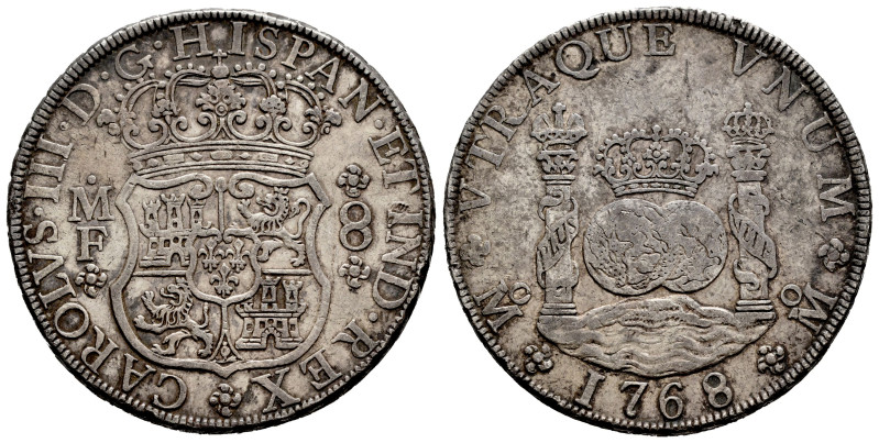 Charles III (1759-1788). 8 reales. 1768. Mexico. MF. (Cal-1094). Ag. 26,85 g. To...