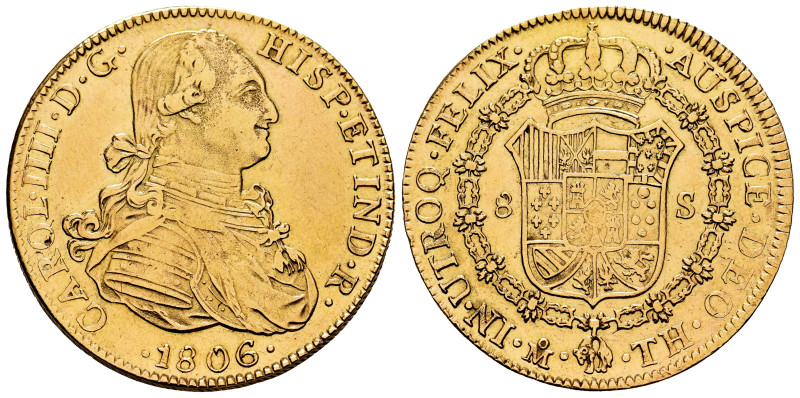 Charles IV (1788-1808). 8 escudos. 1806. Mexico. TH. (Cal-1651). (Cal onza-1042)...