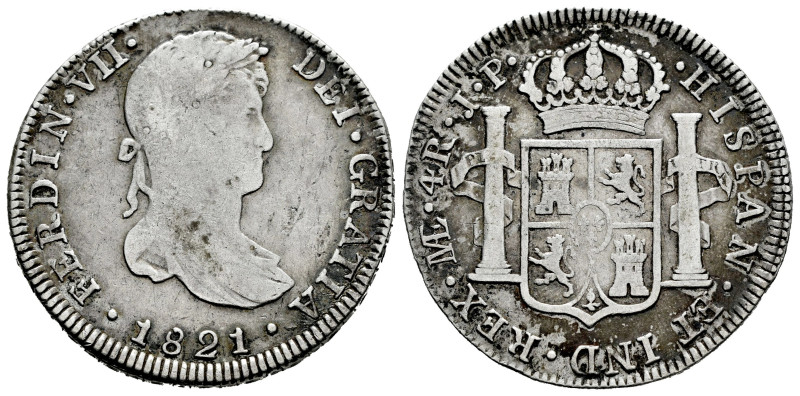 Ferdinand VII (1808-1833). 4 reales. 1821. Lima. JP. (Cal-1075). Ag. 13,35 g. Ch...