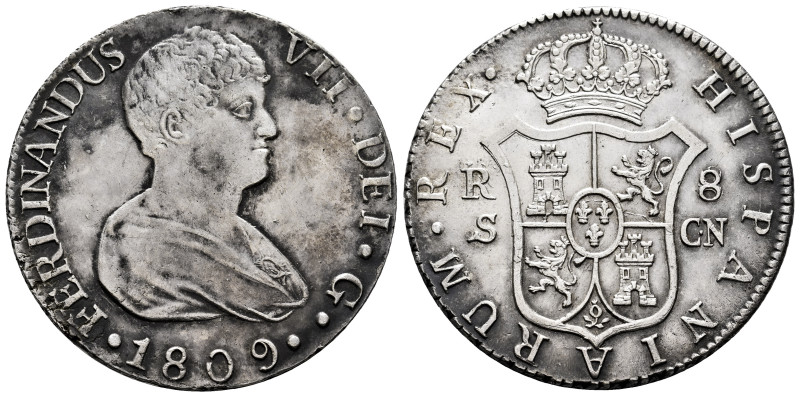 Ferdinand VII (1808-1833). 8 reales. 1809. Sevilla. CN. (Cal-1412). Ag. 26,82 g....