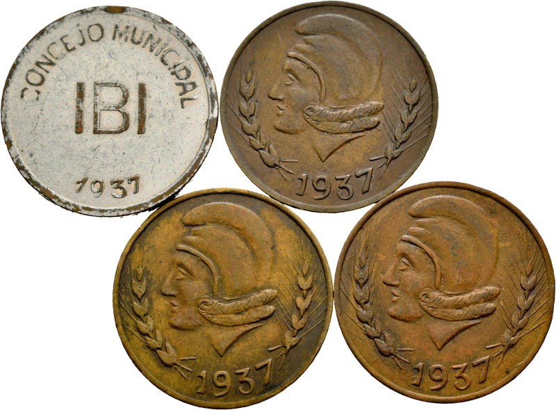 Civil War (1936-1939). Ibi (Alicante). (Cal-16, 17, 18, 19). Complete set of 4 v...