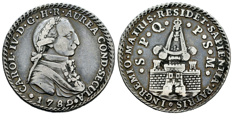 Charles IV (1788-1808). "Proclamation" medal. 1789. Puerto de Santa María. (H-86...