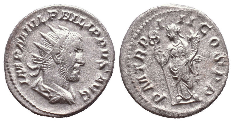 Roman Imperial Coins, Philip I. A.D. 244-249. AR antoninianus
Reference:
Condi...