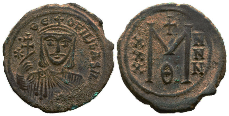 Byzantine Coins AE, 7th - 13th Centuries.
Theophilus, 829-842. Follis
Referenc...