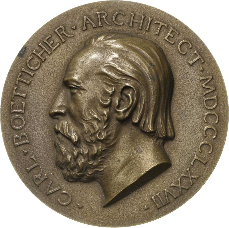 Archäologie und Ägyptologie
 Einseitige Bronzegußmedaille 1877 (E. Lüssen) Karl...