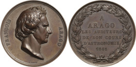 Astronomie
 Bronzemedaille 1843 (Bovy) Auf François Arago, den Direktor der Pariser Sternwarte. Kopf nach rechts / 6 Zeilen Widmung der Hörer seines ...