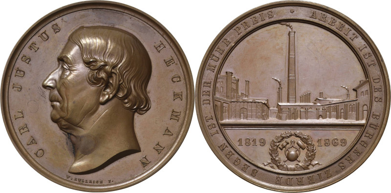 Ausbeute, Bergbau, Hüttenwesen
 Bronzemedaille 1869 (W. Kullrich) 50-jähriges F...